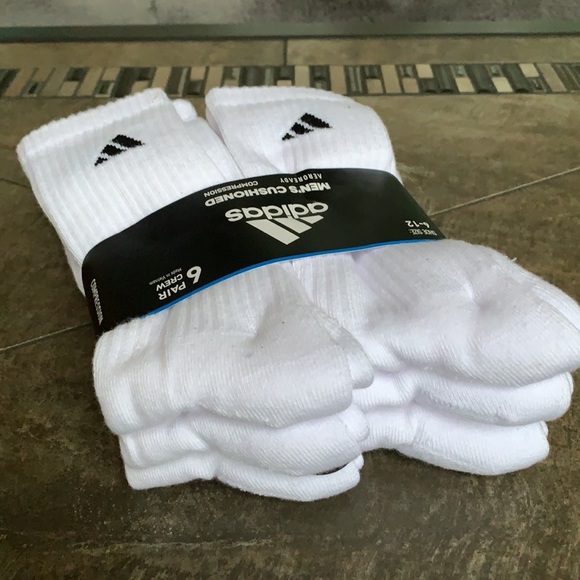 6 pairs socks set Adidas Men’s Cushioned Crew - Picture 13 of 16
